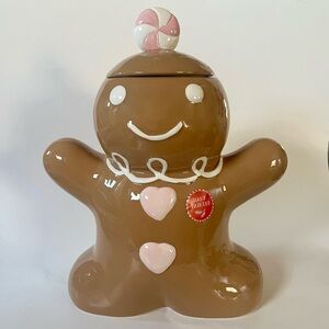 Peppermint & Pine Christmas Holiday Gingerbread Cookie Jar